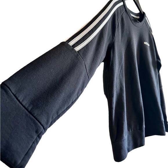 Adidas Black Crewneck Sweatshirt, Medium - Picture 3 of 6
